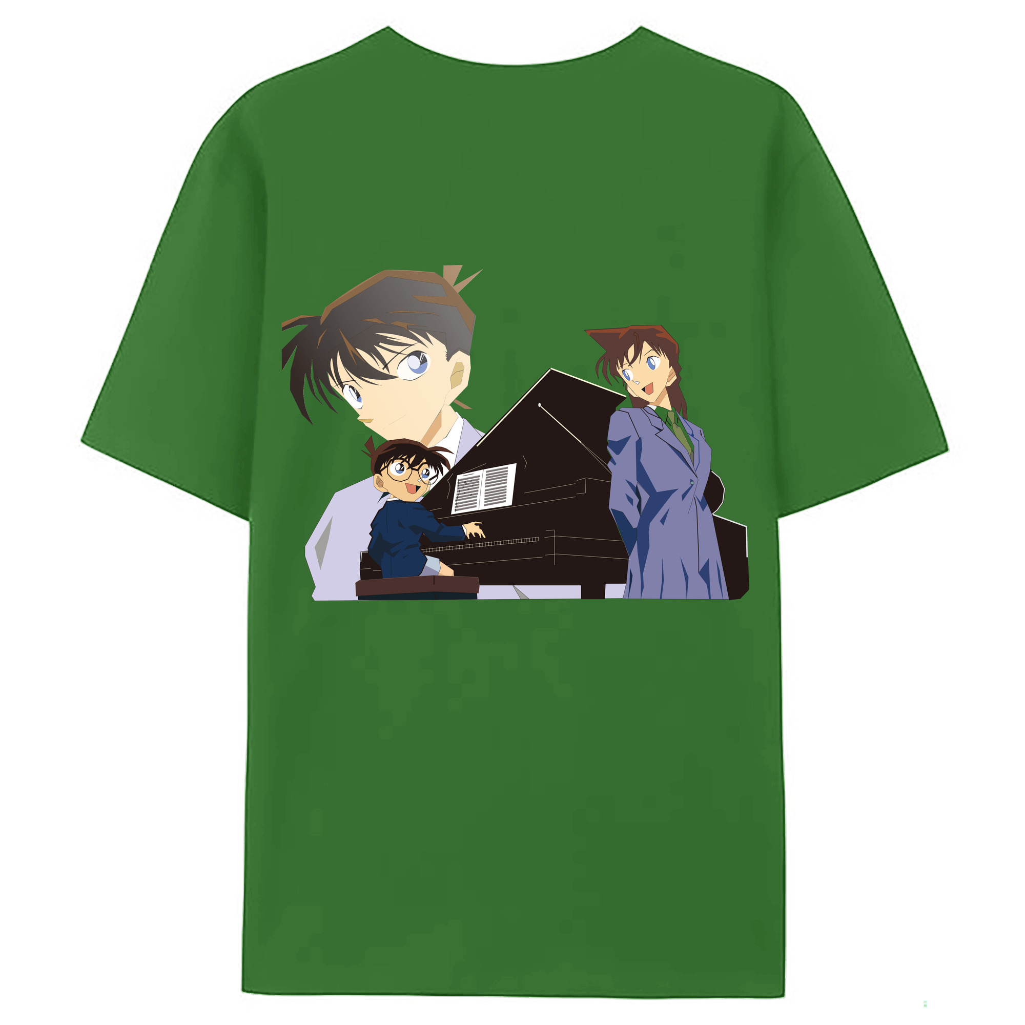 （画像用） 名探偵コナン 毛利 蘭 もうり らん、モーリ ラン Detective Conan Rachel Moore レディース半袖Tシャツ(バックプリント)